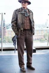 Johnny Depp 2024 Asymmetrical Biker Distressed Black Leather Jacket